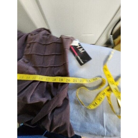 VTG 90's  MHM Melissa Harper Maxi Dress Woman's Sz 12 Brown Minimalist NOS - Picture 7 of 8